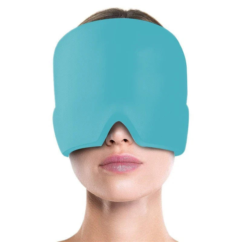 Soothing Ice Therapy Eye Mask for Headache and Migraine Relief, Flexible Gel Material, Adjustable Strap