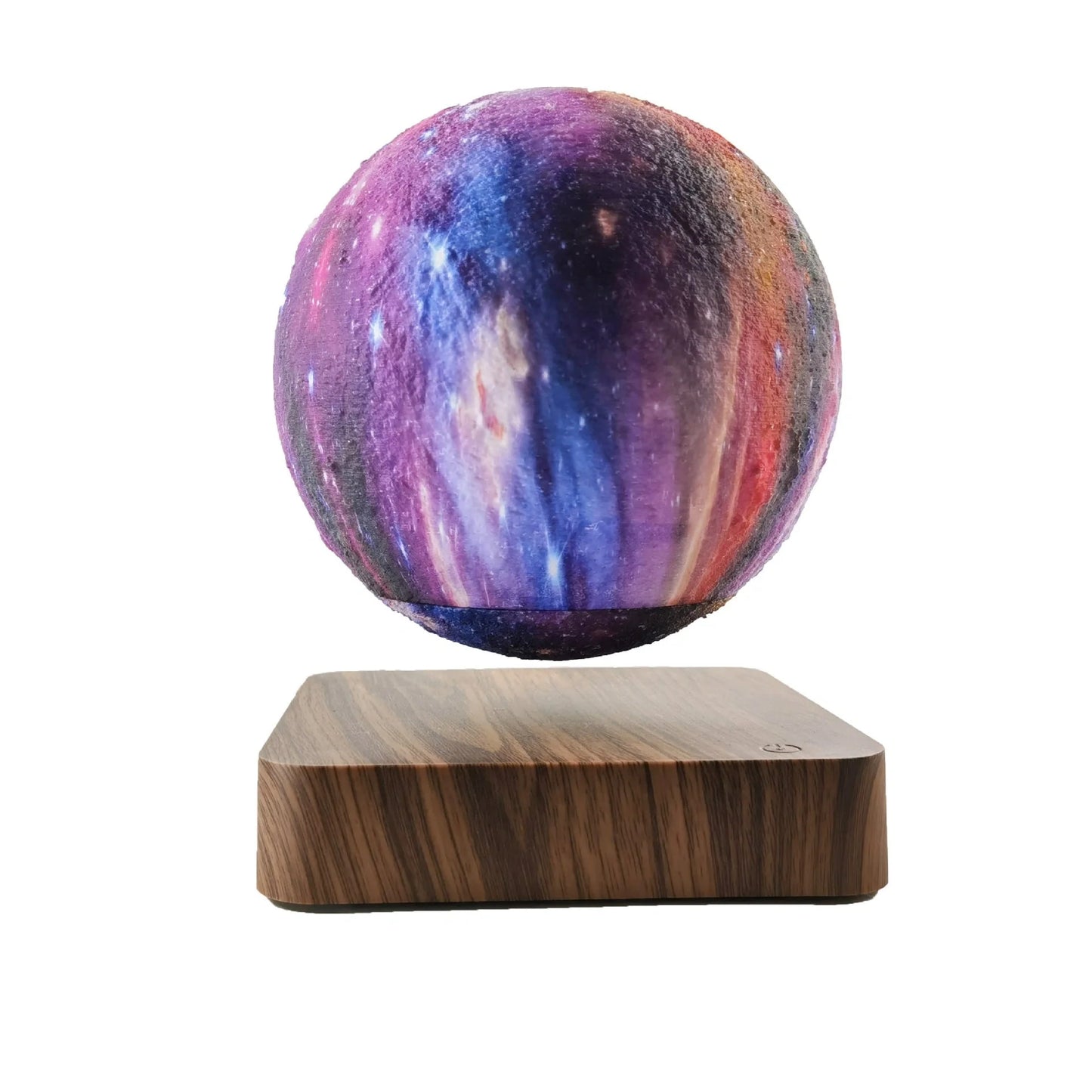 Magnetic Levitation Galaxy Decorative Light floating above base with galaxy effect