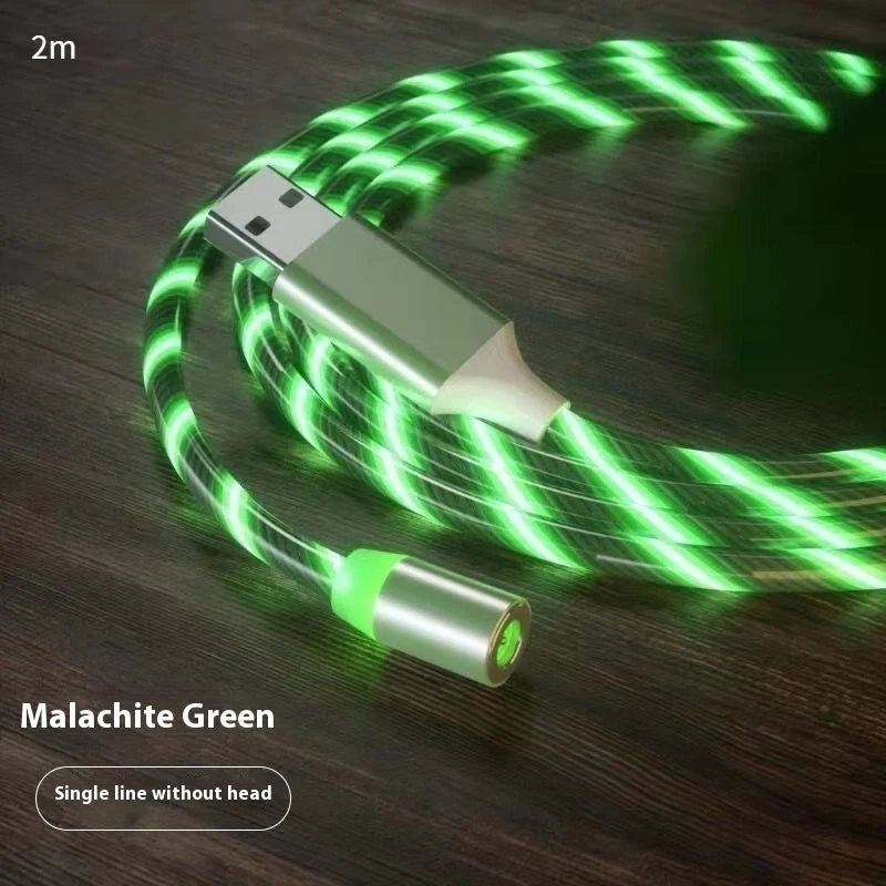 Durable magnetic charging cable with fast charging capability, compatible with multiple devices.