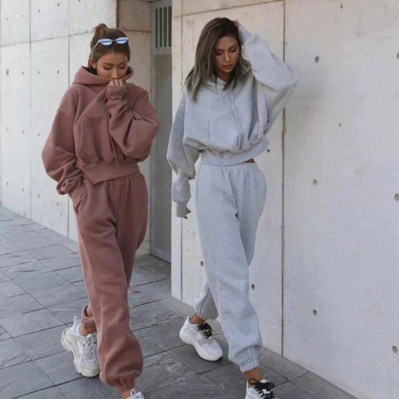 Stylish Autumn & Winter Women's Casual Hoodie Coat Outfit in various colors and sizes