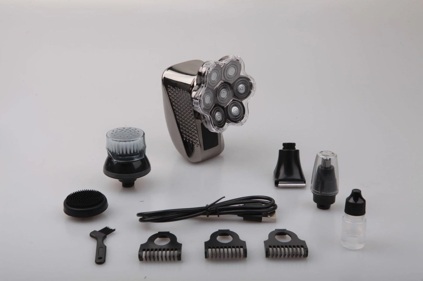 7D floating head waterproof electric razor for men with USB charging