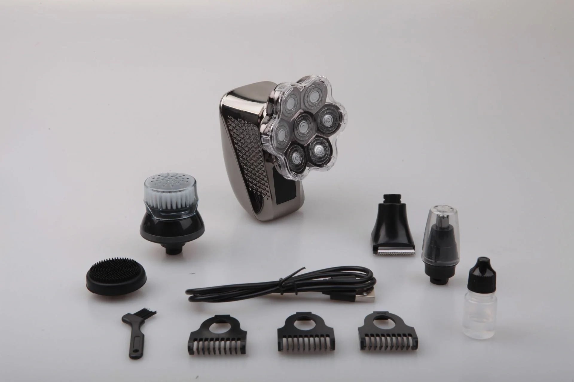 7D floating head waterproof electric razor for men with USB charging