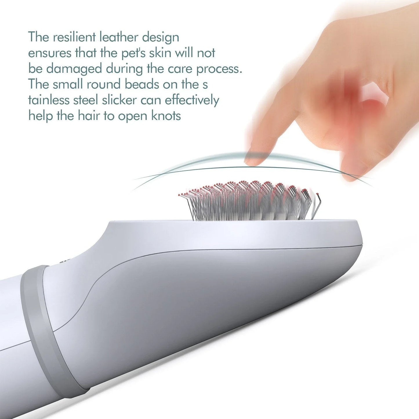 Premium pet hair dryer with noise reduction technology and stainless steel slicker brush attachment