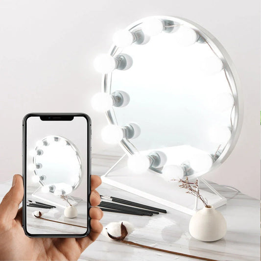 LED Makeup Mirror Light Bulb with adjustable brightness and USB connectivity