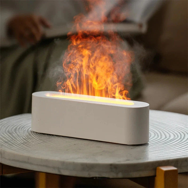 Flame Ambiance Ultrasonic Diffuser with Soothing Aromatherapy and Realistic LED Fire Effect