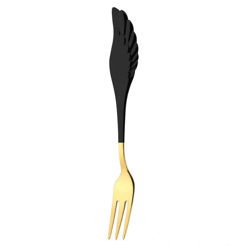 304 stainless steel Angel Wing spoon and fork set in various finishes