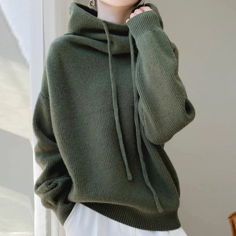 Women's thickened knit sweater in various colours for autumn and winter warmth