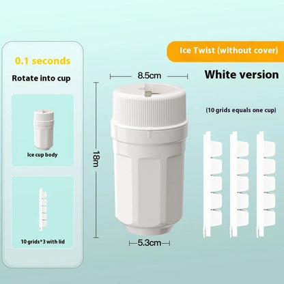 Twist ice cube tray with rotating release mechanism, perfect for freezers and refrigerators