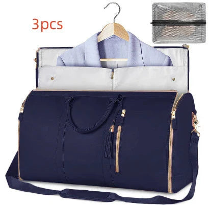 Versatile travel duffel bag for women with waterproof and foldable design, available in various color options