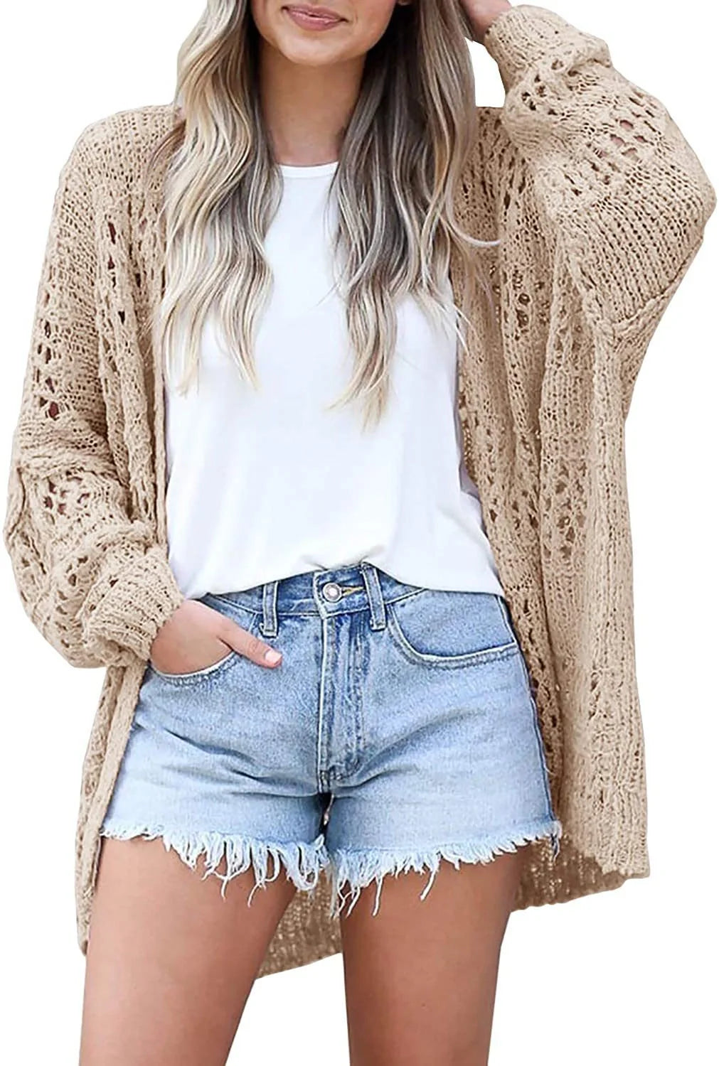 Lightweight loose cardigan sweater in various colours, perfect for stylish layering