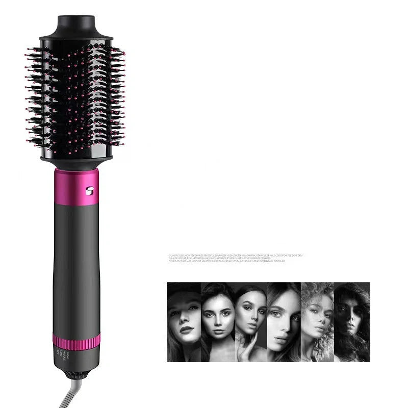 Professional 5-in-1 Hair Dryer Brush in Dyson Grey with multiple attachments for versatile styling