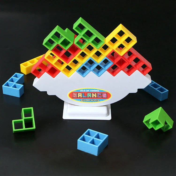 Balance Stacking Board Games for kids and adults, educational toy with plastic blocks