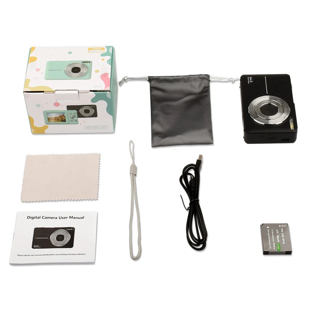 Kids' HD mini digital camera for capturing high-quality photos and videos