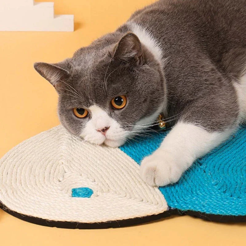 Premium sisal and felt cat scratching mat with cactus-inspired design for durable, stylish furniture protection
