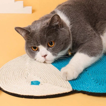 Premium sisal and felt cat scratching mat with cactus-inspired design for durable, stylish furniture protection