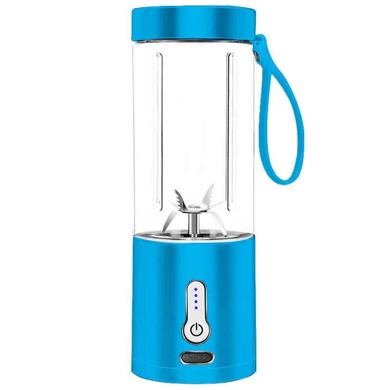 Hand Operated Portable Blender in black, white, blue, and rose red with 530ml capacity and 22001 rpm speed