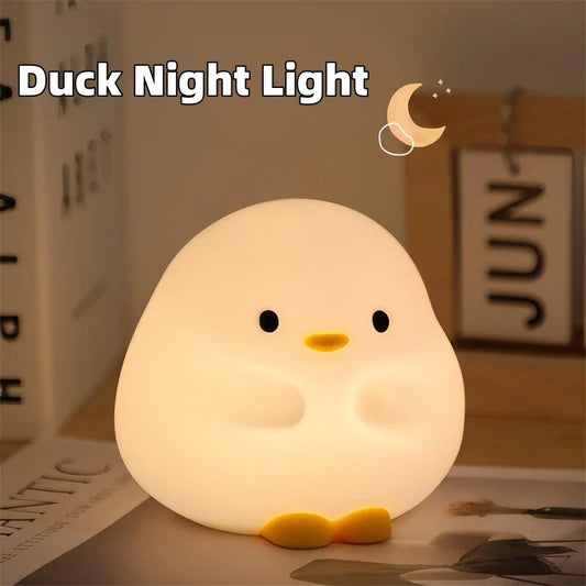 Cute duck-shaped LED night light with soft, adjustable glow for cozy bedtime