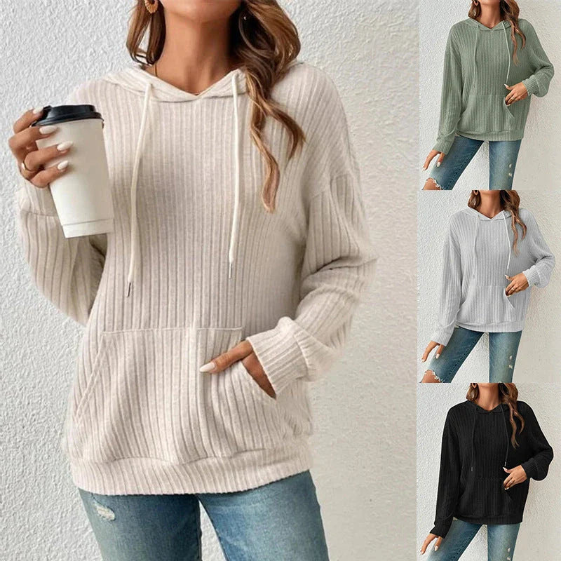 Stylish and comfortable drawstring hoodie sweatshirt with pockets in various colors