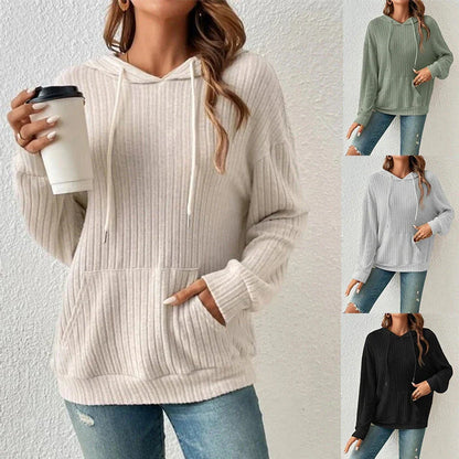 Stylish and comfortable drawstring hoodie sweatshirt with pockets in various colors