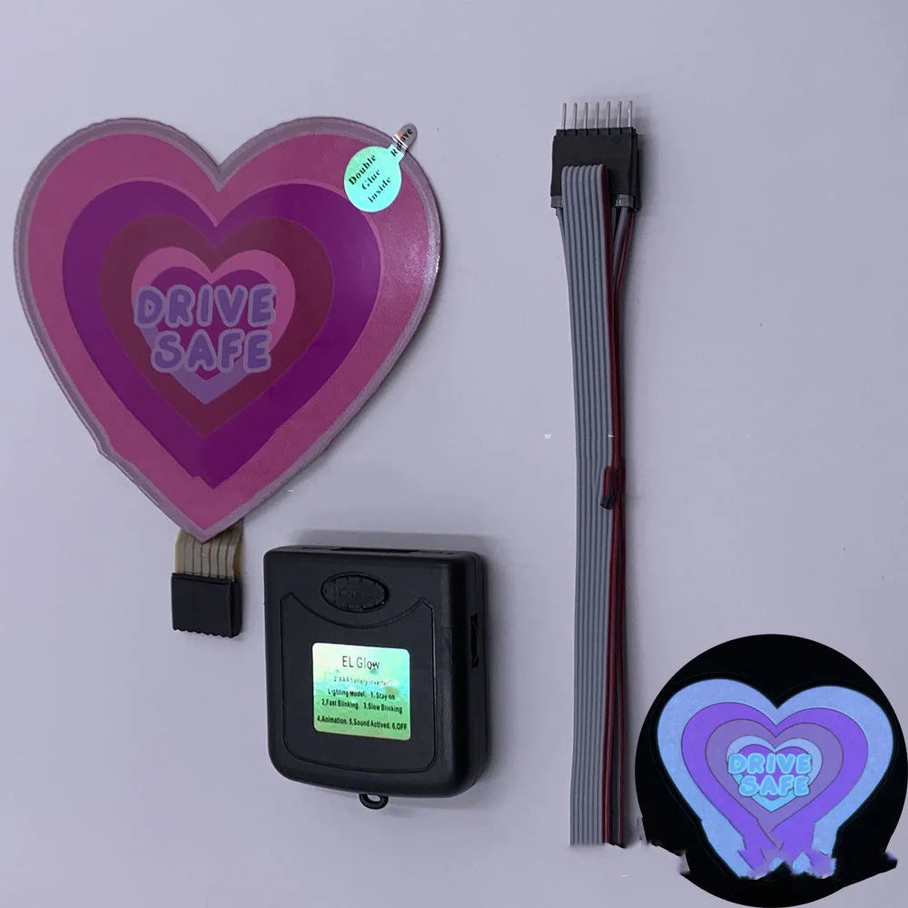 Ultra-thin LED car windshield glow panel with various designs