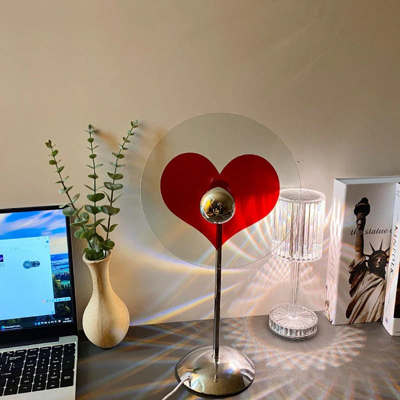 Chic and illuminating Bauhaus-inspired table lamp with cracked plexiglass shade for a mesmerising, ambient glow