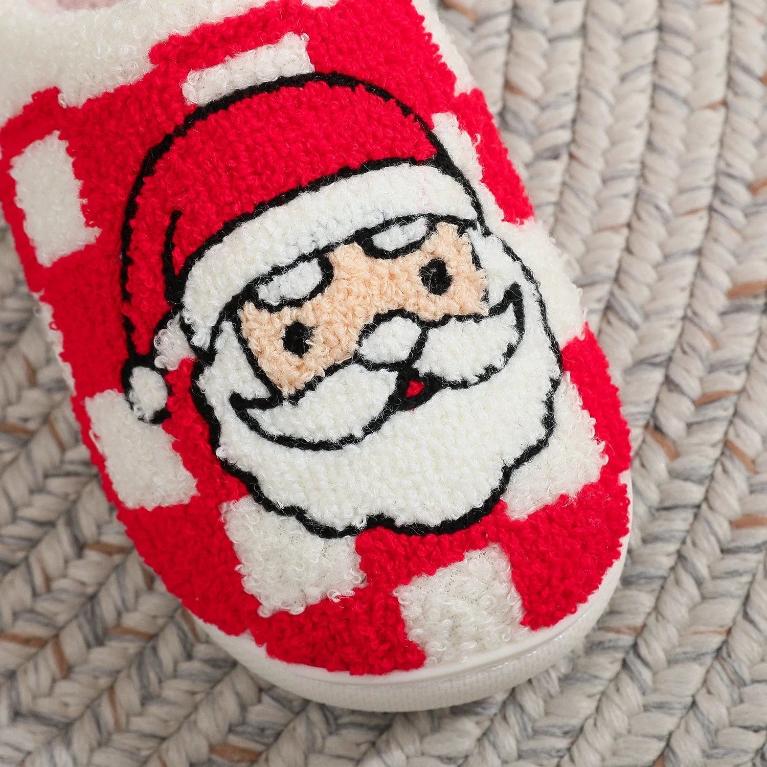 Cosy Christmas tartan slippers with plush, snuggly materials and non-slip soles for comfortable indoor wear