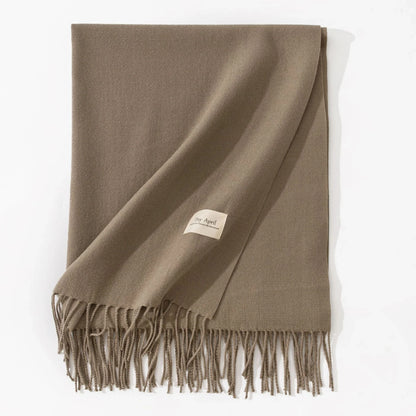 Elegant artificial cashmere scarf for women in various colors, perfect for winter warmth and style.