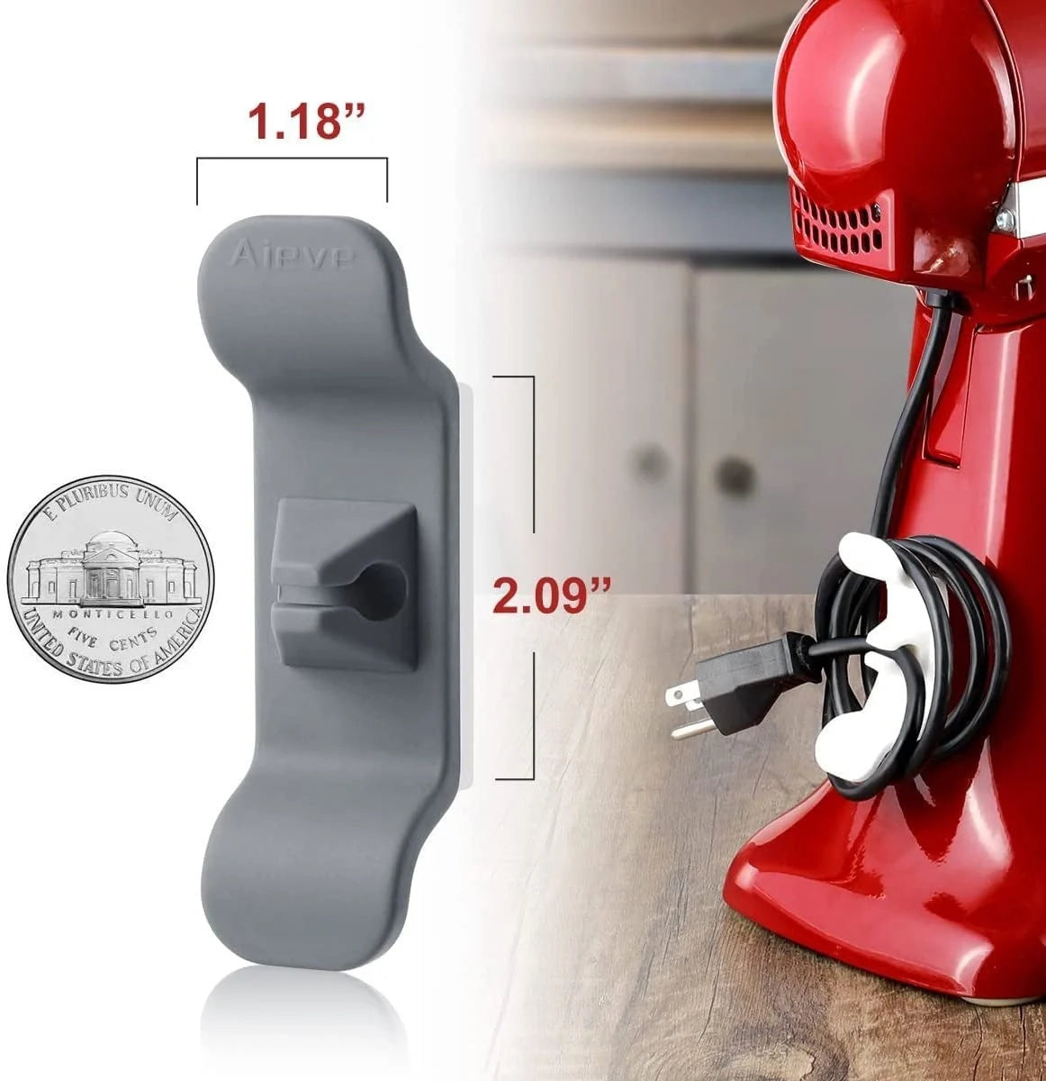 Square Winder kitchen storage accessory with super adhesive fixing belt