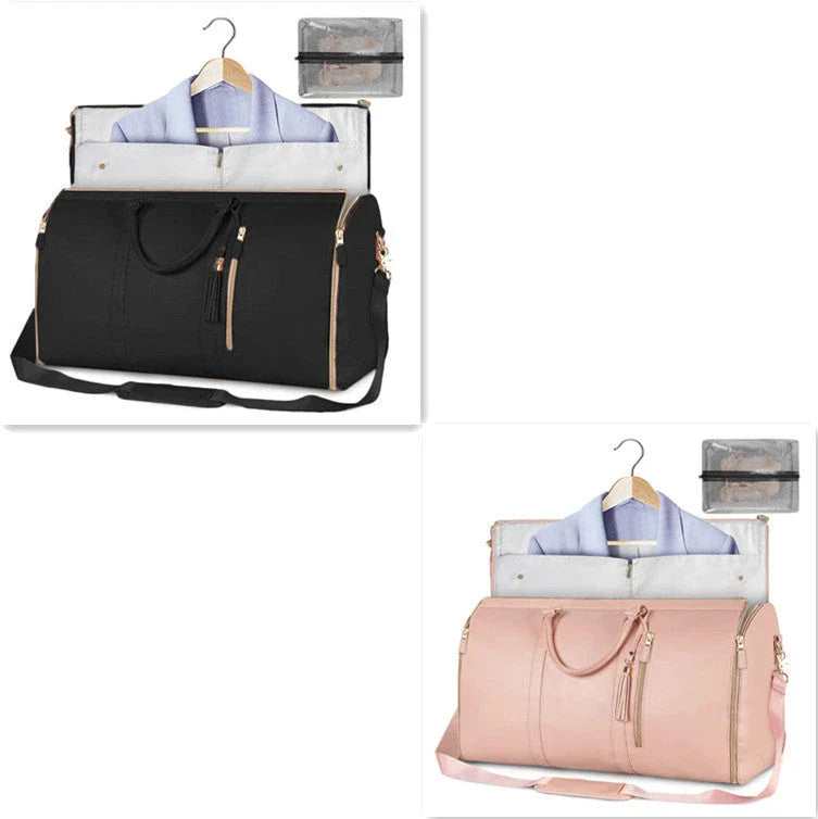 Versatile travel duffel bag for women with waterproof and foldable design, available in various color options