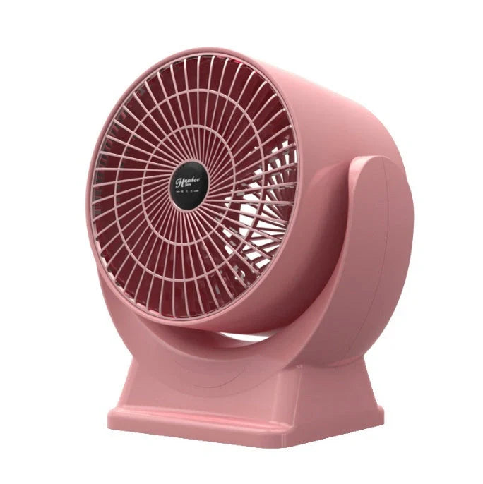 Desktop Mini Mute Household Heater in white and red, compact size for small spaces