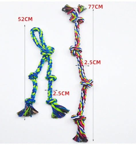 Durable rope knot dog toys for large breeds, promoting dental health and fun play