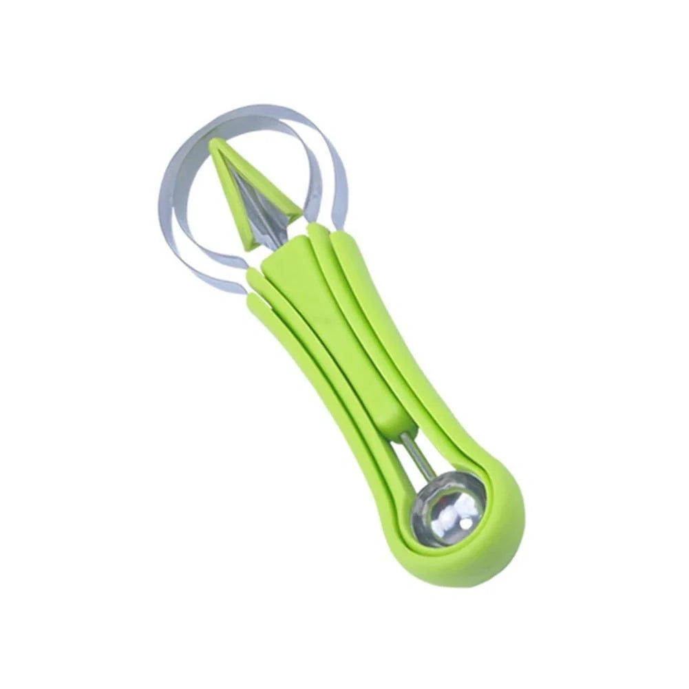 Stainless steel fruit ball excavator spoon with green and blue options