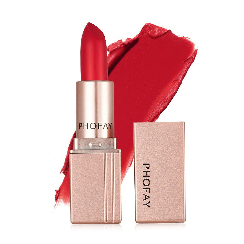 PHOFAY Matte Lipstick in various vibrant colours, long-lasting and waterproof