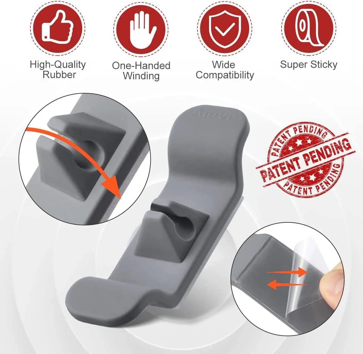 Square Winder kitchen storage accessory with super adhesive fixing belt