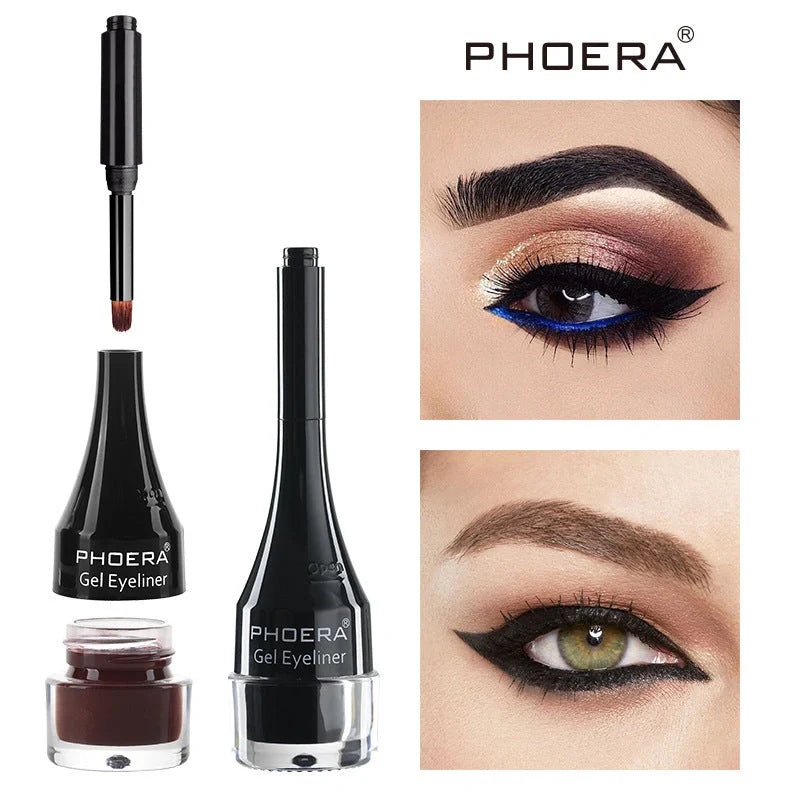 PHOERA Ten-Colour Eyeliner Set showcasing vibrant shades for creative makeup looks