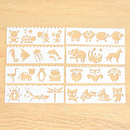 Multifunctional hollow painting template for creative art projects