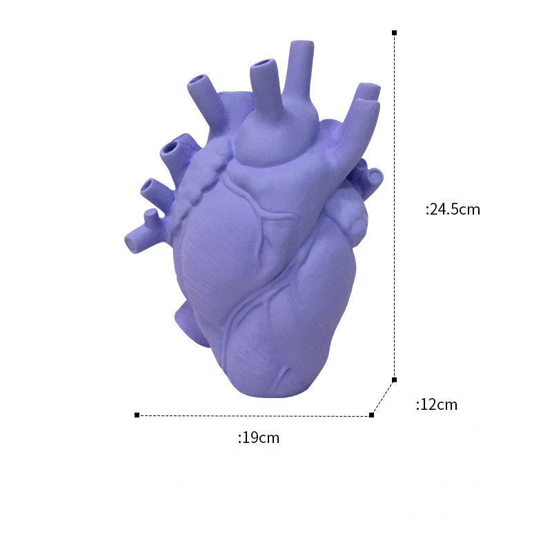 Nordic style heart-shaped dry vase for desktop decoration in various colours