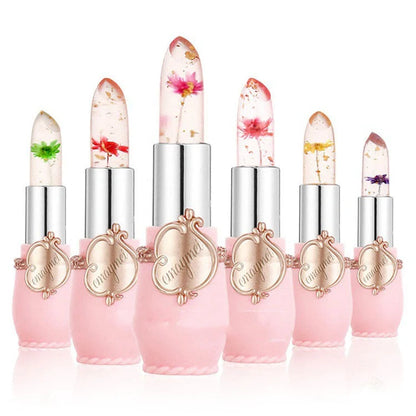 Jelly Flower Lipstick Set with 6 colour-changing lip glosses