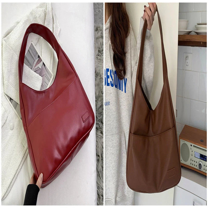 Spacious Women's Tote Bag in Brown, Black, and White Colours with Comfortable Shoulder Straps