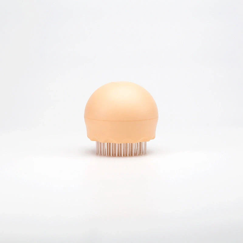 Floating Massage Pet Needle Comb for cat grooming in orange pink and baby blue