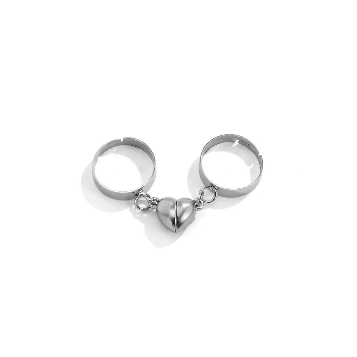 Floral heart-shaped couple bracelets with adjustable iron chains, symbolising love and friendship.