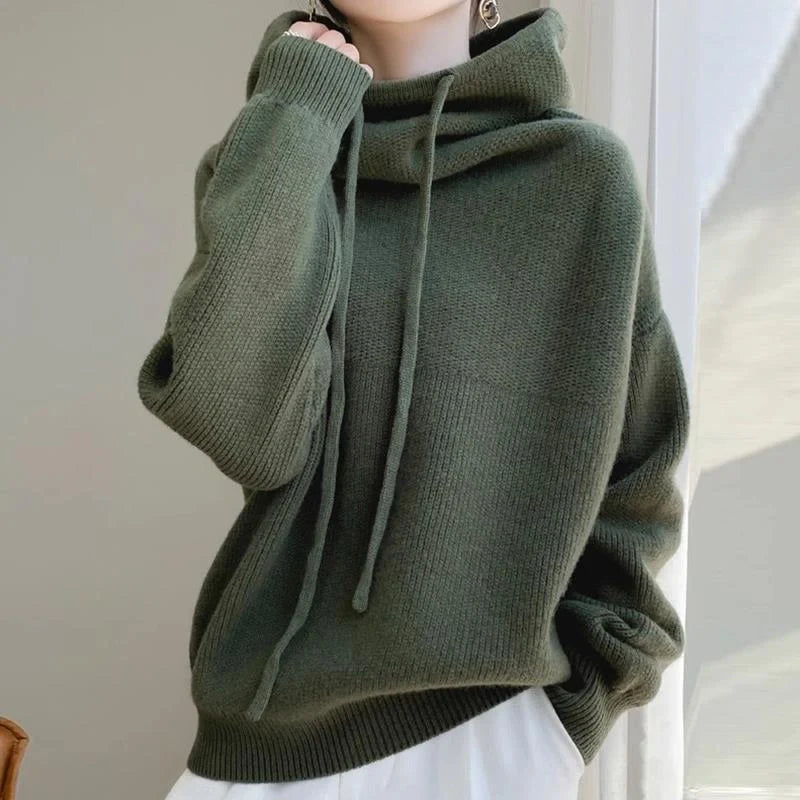 Women's thickened knit sweater in various colours for autumn and winter warmth