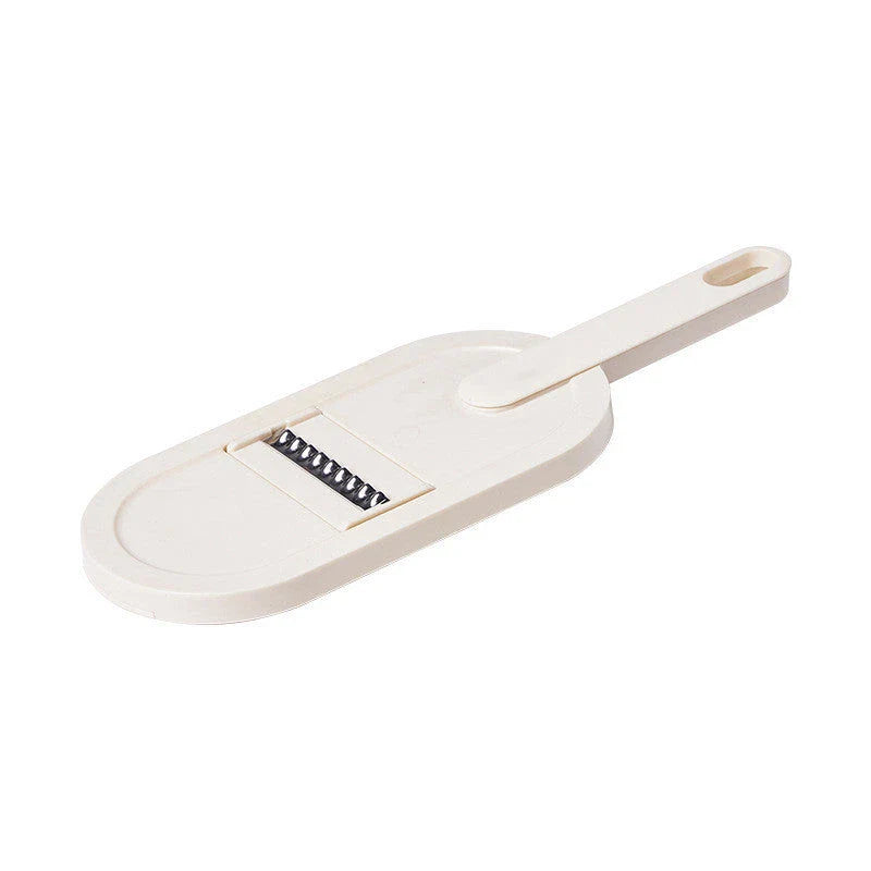 Versatile vegetable chopper with various blades, basket, and cleaning brush - efficient tool for slicing, dicing, shredding, and more