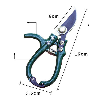 Multifunctional garden scissors with safety buckle and stainless steel spring for durable pruning