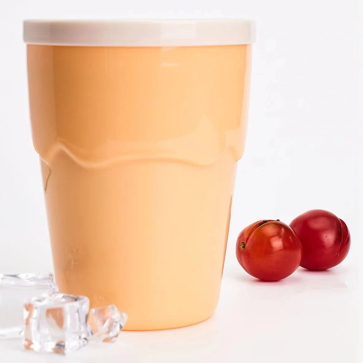 Stainless steel slushy cup for homemade ice cream and quick-freeze slushies