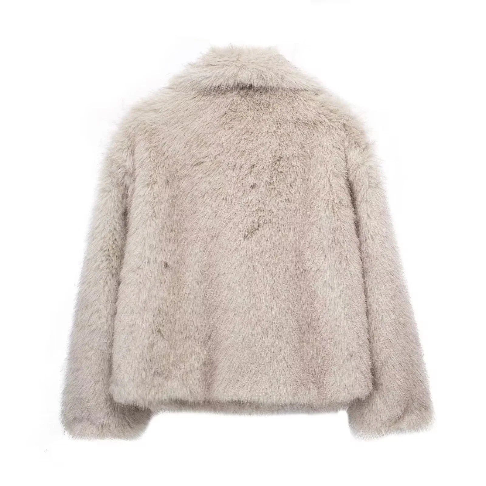 Stylish and cozy plush winter coat for women, available in a variety of trendy colors and sizes