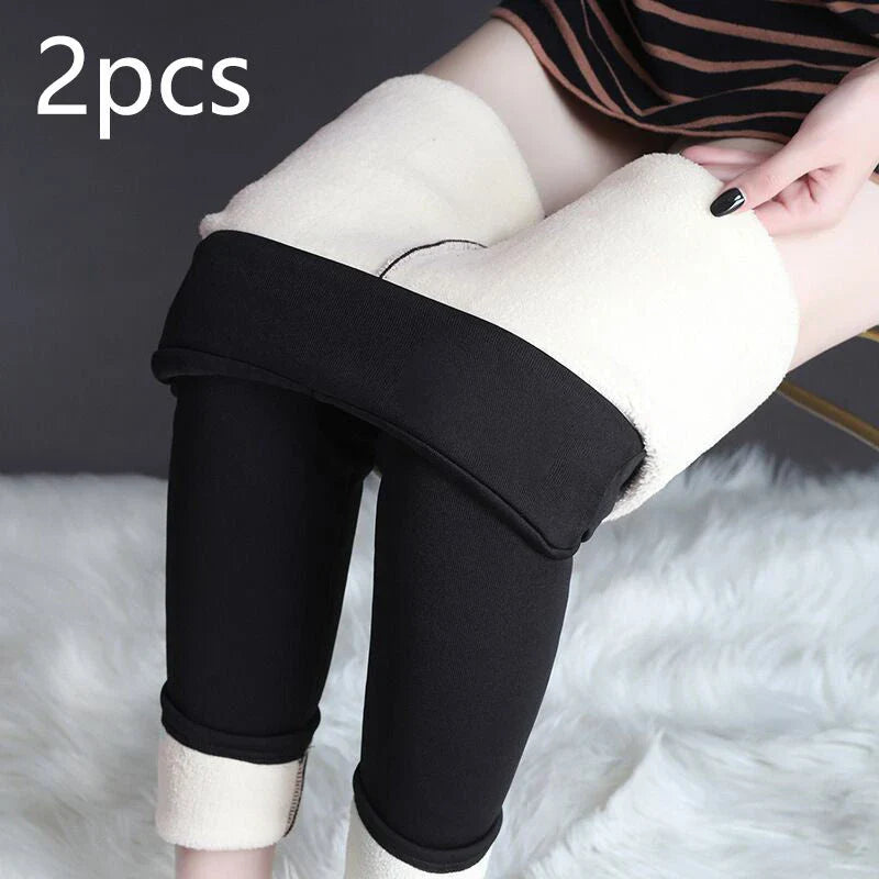 Women's Cozy Thermal Fleece Leggings in Various Colors and Sizes