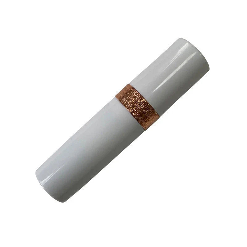 Lipstick-shaped hair remover with 3D floating blades for intimate hair removal