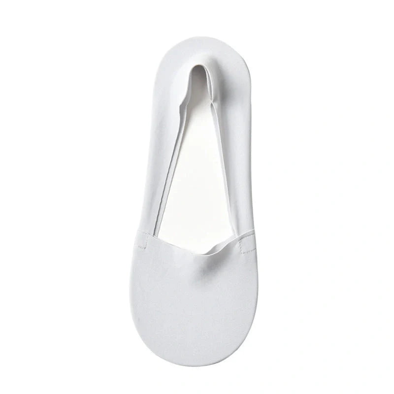 Silicone Non-Slip Shallow Boat Socks for Ladies in various colors, including black, skin, khaki, silver, and more.