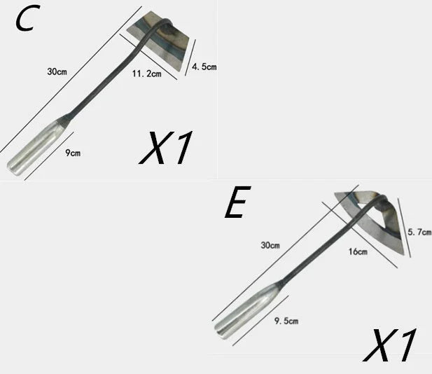 Premium manganese steel garden hoe with hollow design, versatile for weeding, soil preparation, and vegetable planting in the UK